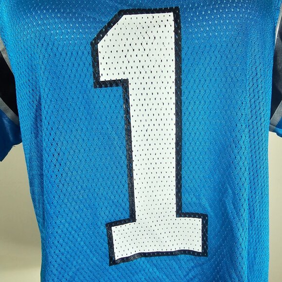 Reebok NFL #1 Cam Newton Carolina Panthers OnField Jersey XL Blue Blokecore - Picture 6 of 10